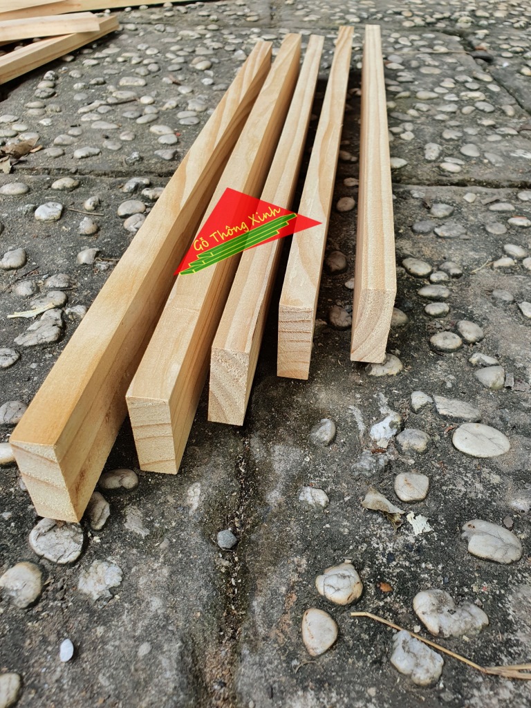 Combo 5 thanh gỗ thông vuông dài 40cm rộng 4cm, dày 1.4cm phù hợp decord hay làm mô hình, khung sườn,nhiều mục đích