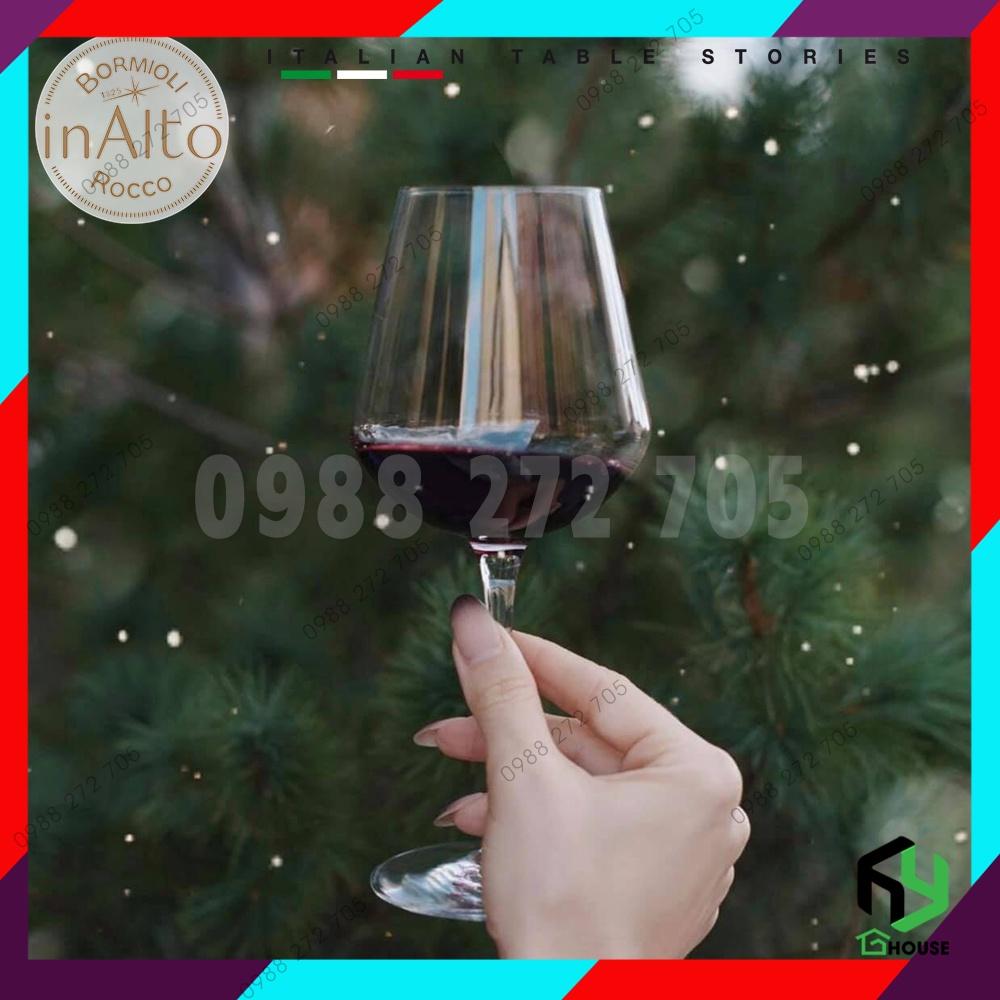 Ly uống rượu vang đỏ, vang trắng cao cấp thủy tinh, wine glass Inalto 380ml - Bormioli Rocco