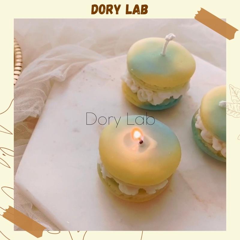 Nến Thơm Bánh Macaron Màu Ombre Độc Đáo Handmade Không Khói, Phụ Kiện Decor Chụp Ảnh - Dory Lab