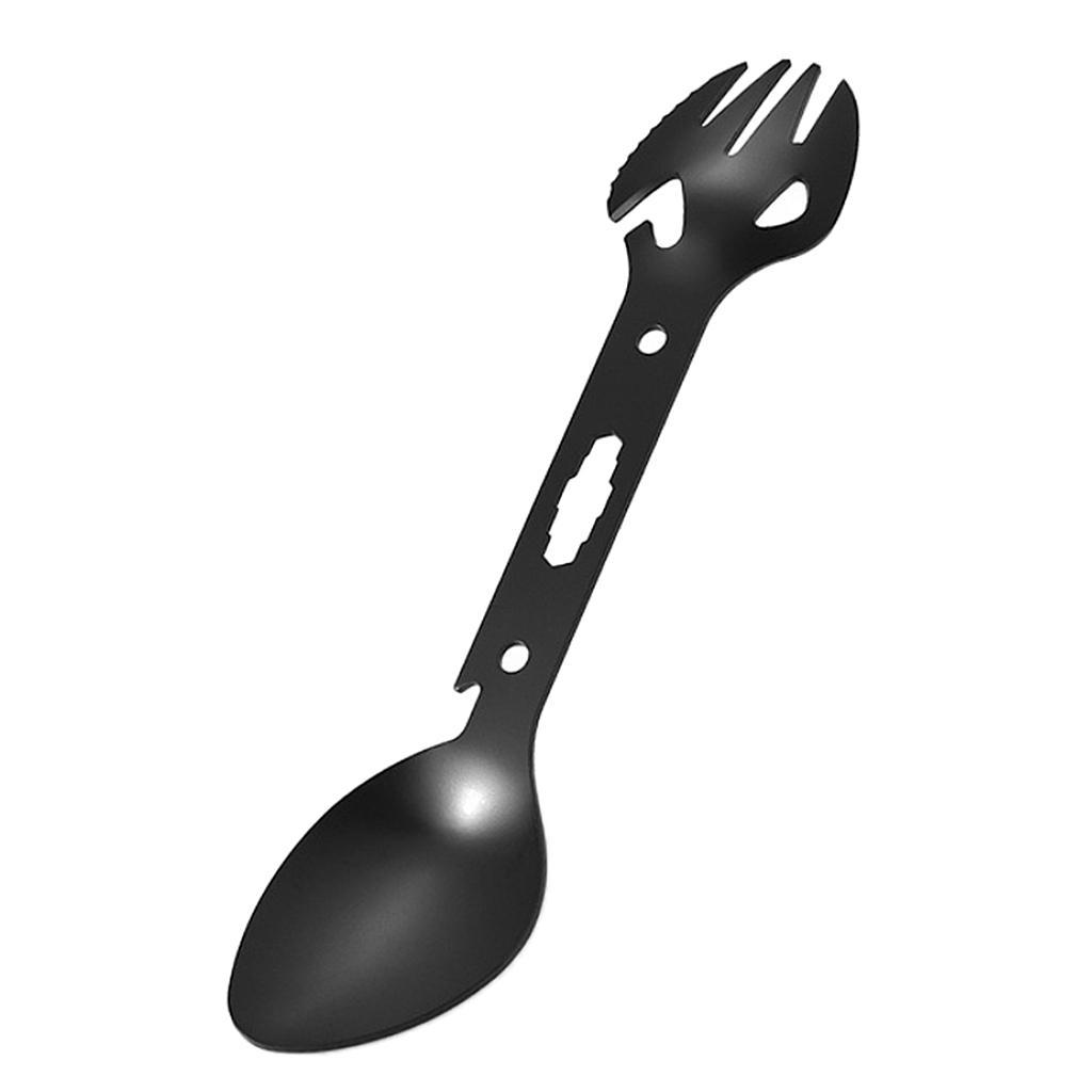 Multi-purpose Spork Camping Fork Spoon Bottle Beer Can Opener Outdoor Tableware