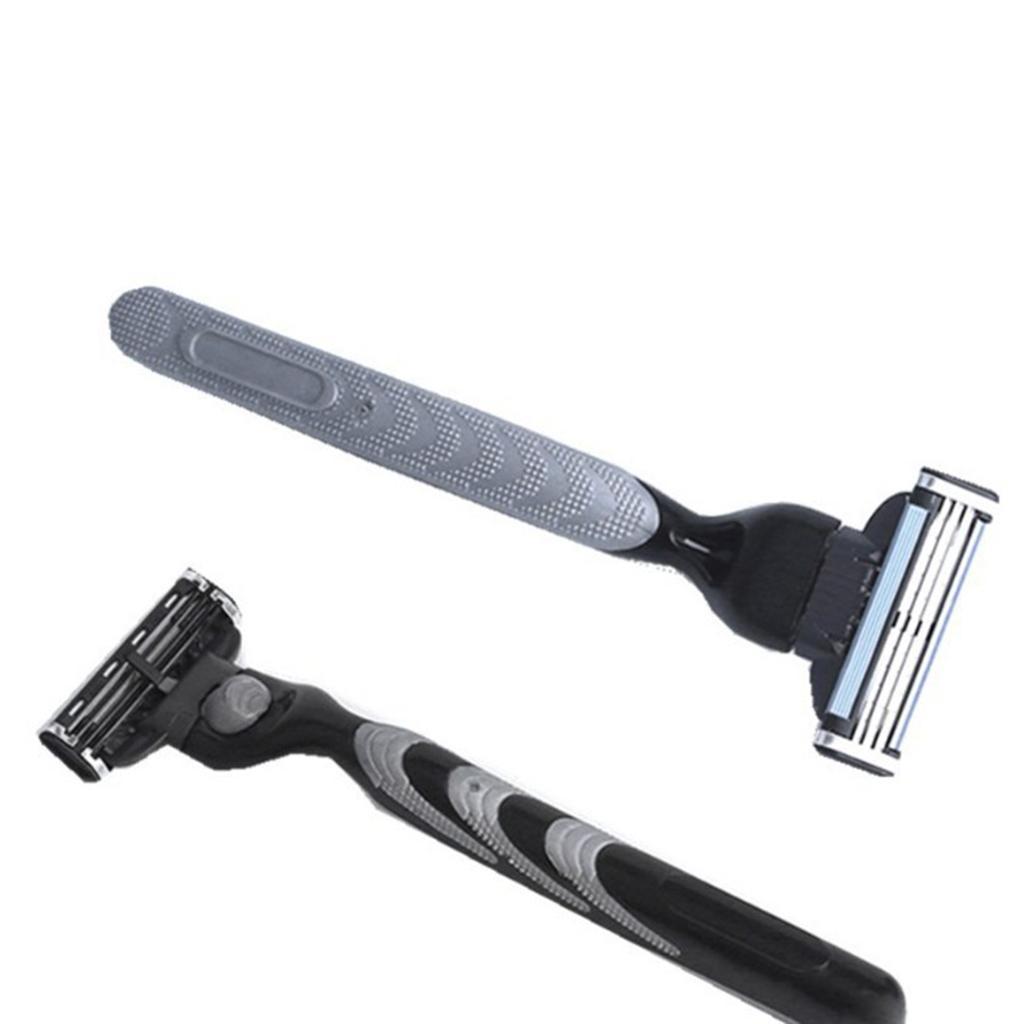 4 Pcs Stainless Steel 3 Layer Razors Blade Men's Shaver Refills Cartridge Blade