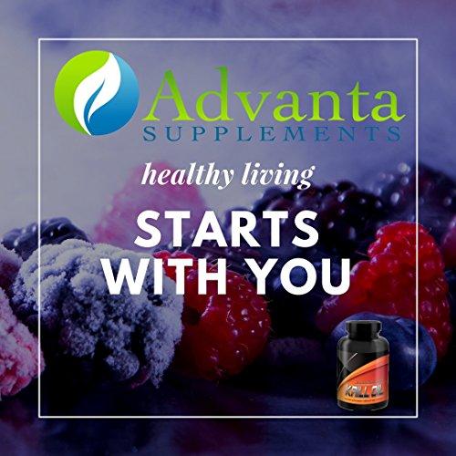 Krill Oil Capsules by Advanta Supplements | Control Cholesterol Level, Support Heart/Brain/Joint Health And Reduce Inflammation | 500mg Of Pure Krill Oil Per Capsule, 60 Soft Gel Capsules