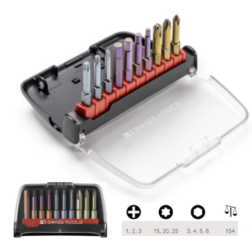 Bộ Mũi 10 Bits Dài 50mm Vít PB Swiss Tools E6.985