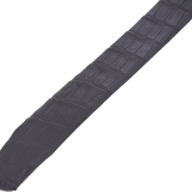 Thắt Lưng Nam Da Cá Sấu Gai Lưng Huy Hoàng HT4207 (120 x 3.5 cm) - Đen