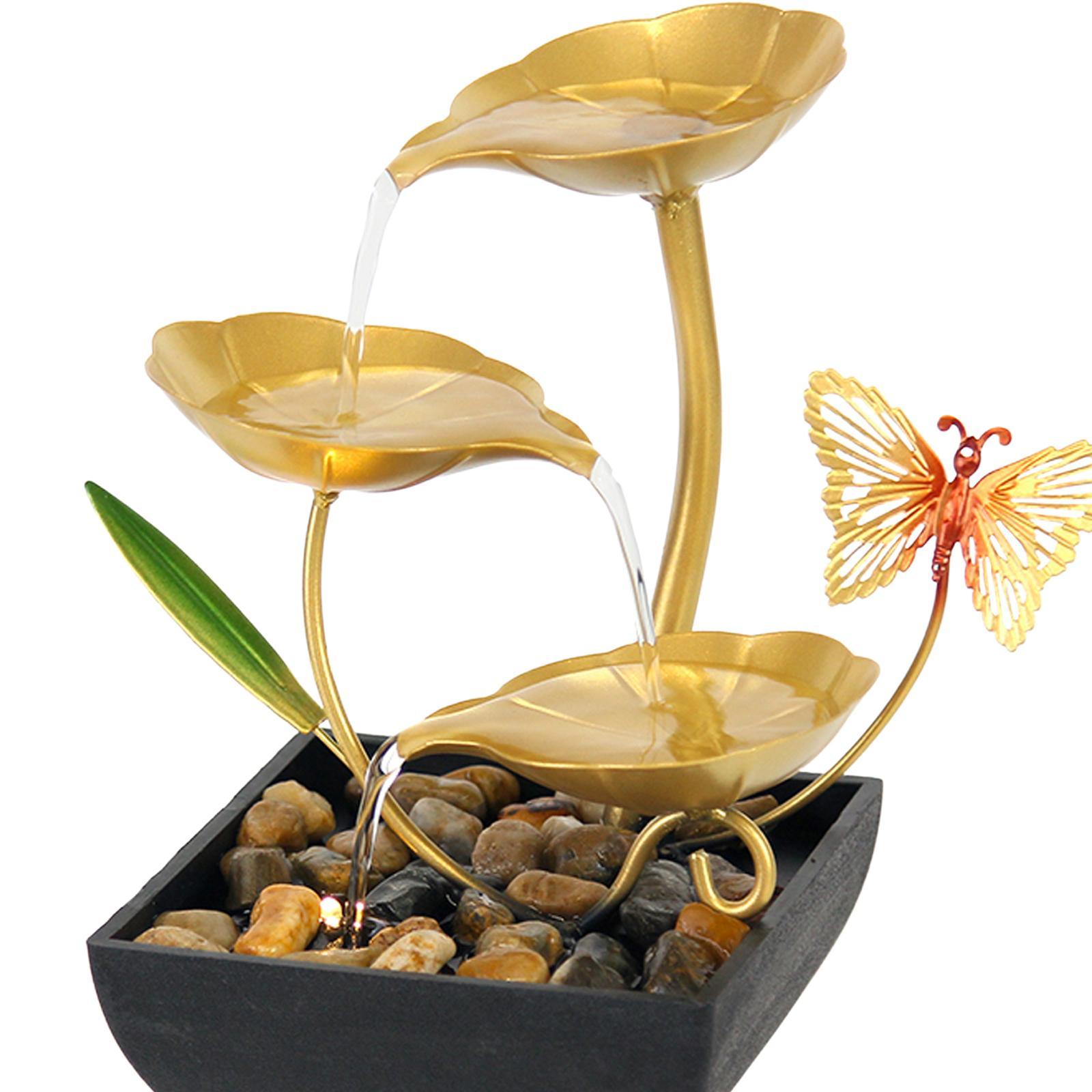 Small Tabletop Fountain USB Water Feature for Home Feng Shui Decoration Gift