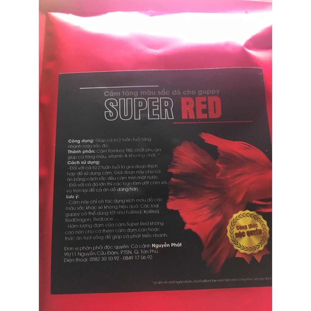 Cám kích đỏ SUPER RED dành cho cá BETTA,GUPPY gói 100g