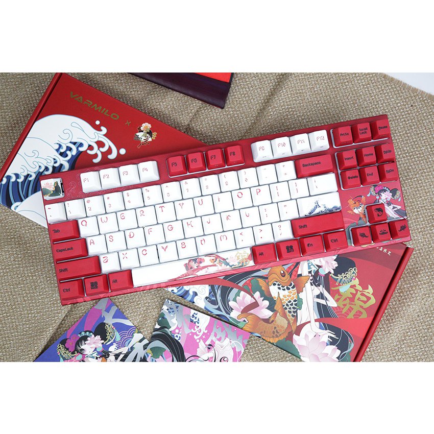 Bàn phím cơ Varmilo VA87M Koi Mechanical Cherry Switch- Hàng Chính Hãng