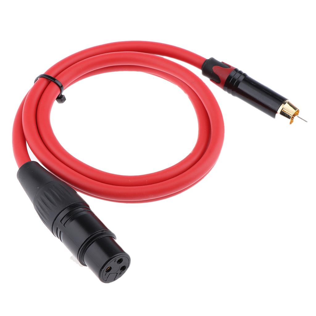 RCA Đực Sang 3 Pin XLR Nữ Headphone Micro Kết Nối Âm Thanh 1M