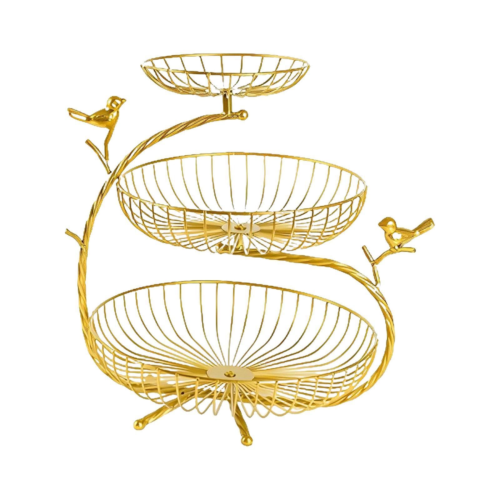 3 Tier Fruit Basket Bowl Organizer for Ceremony Wedding Party Countertop