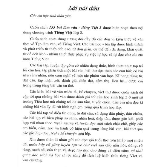 Sách - 155 bài làm văn tiếng việt lớp 3