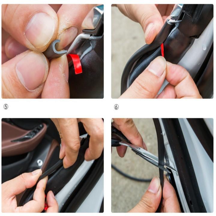 10m Nẹp Viền Chữ U Cánh Cửa Ô Tô Chống Va Chạm,