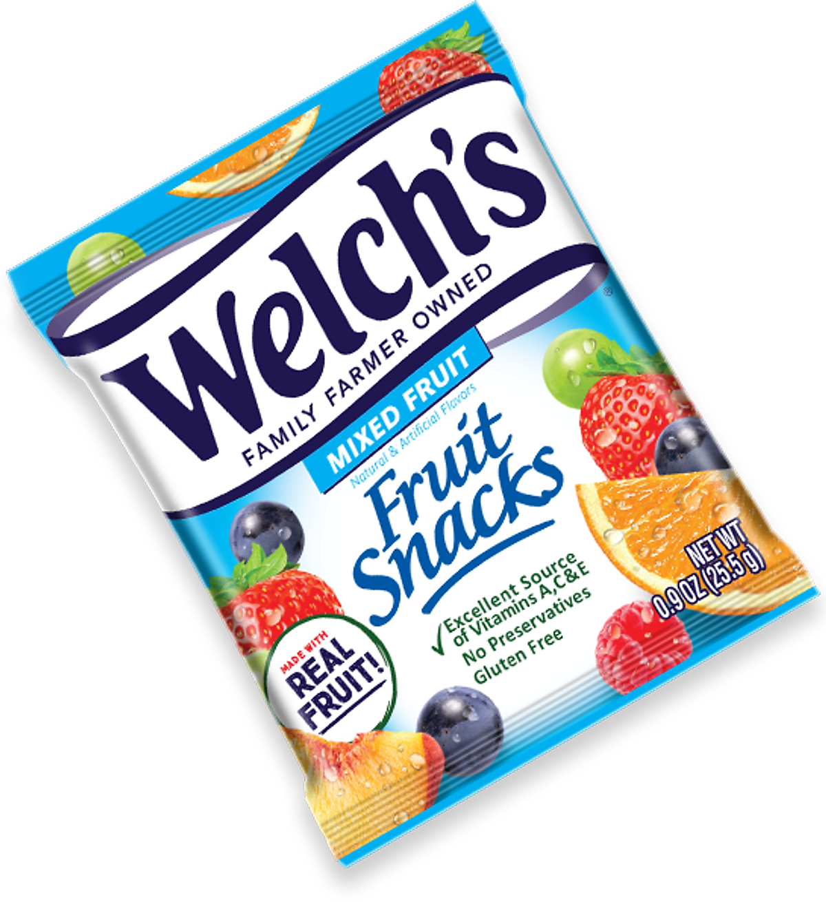 Kẹo dẻo trái cây hỗn hợp - Welch's Mixed Fruit Snack Chứa Vitamin A,C,E Giúp ăn ngon + bổ + khỏe  (22,7g/gói) - Massel Official