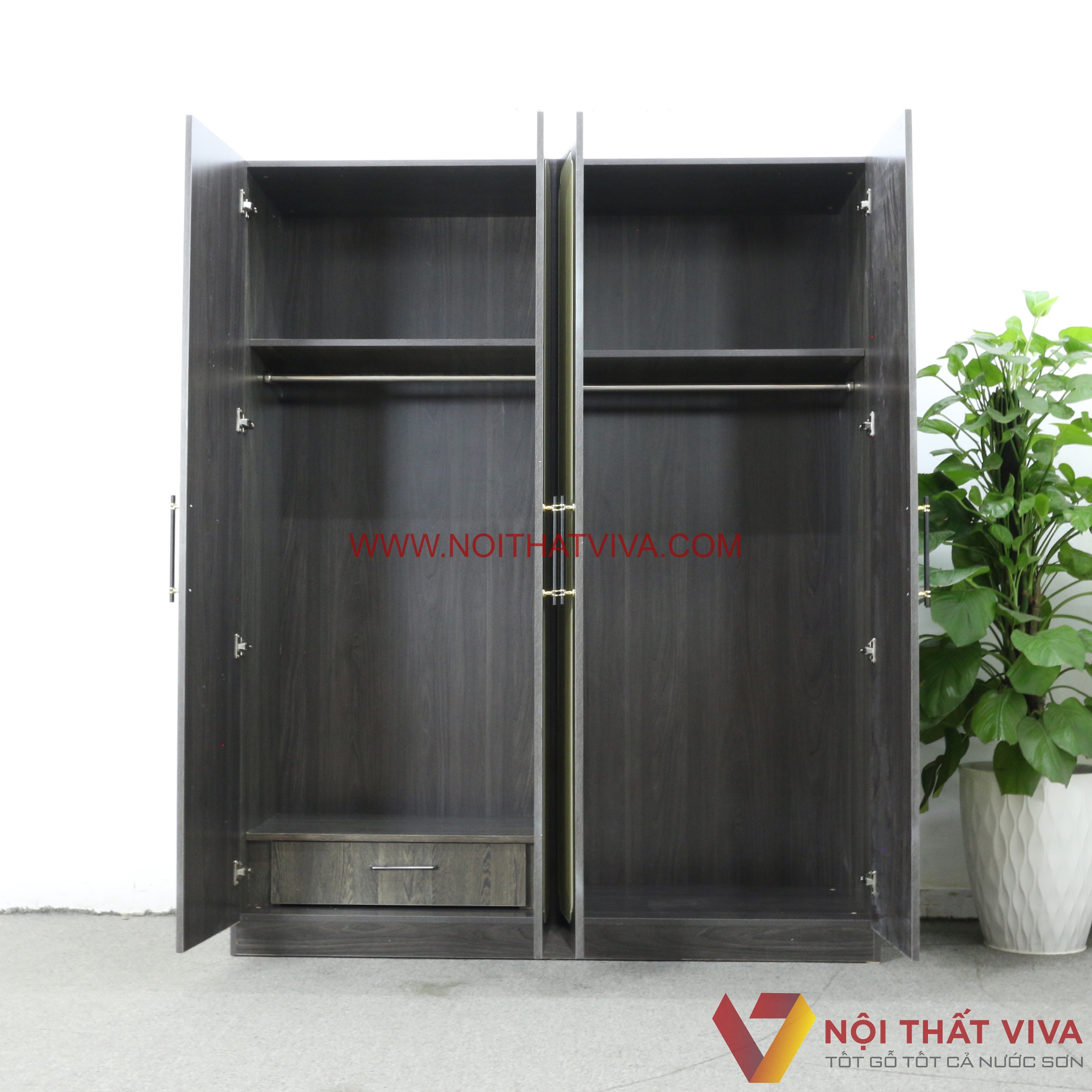 Giường Gỗ Công Nghiệp Giá Rẻ Màu Xoan Đào Có Đầu Nệm Kem Đẹp Hiện Đại
