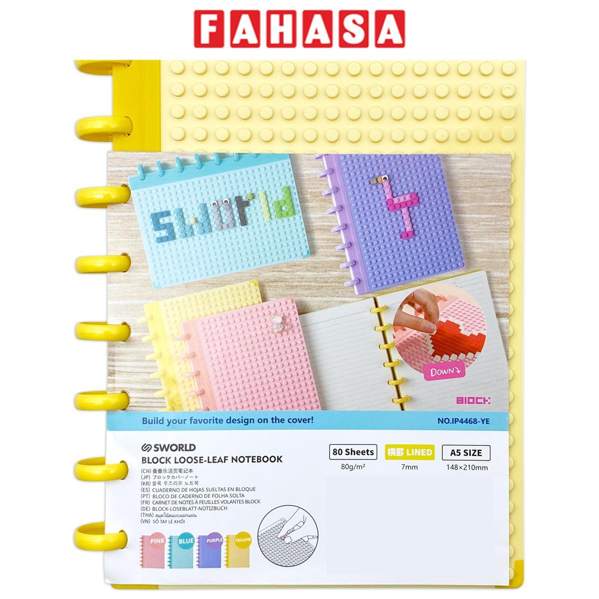 Sổ Tay Lego A5 - 160 Trang 80gsm - Giấy Tách Rời - Sworld IP4468-YE - Yellow