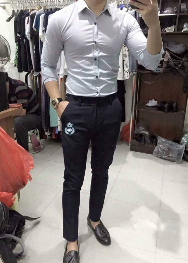 Quần Vải Nam Thêu Họa Tiết Thời Trang ONG95