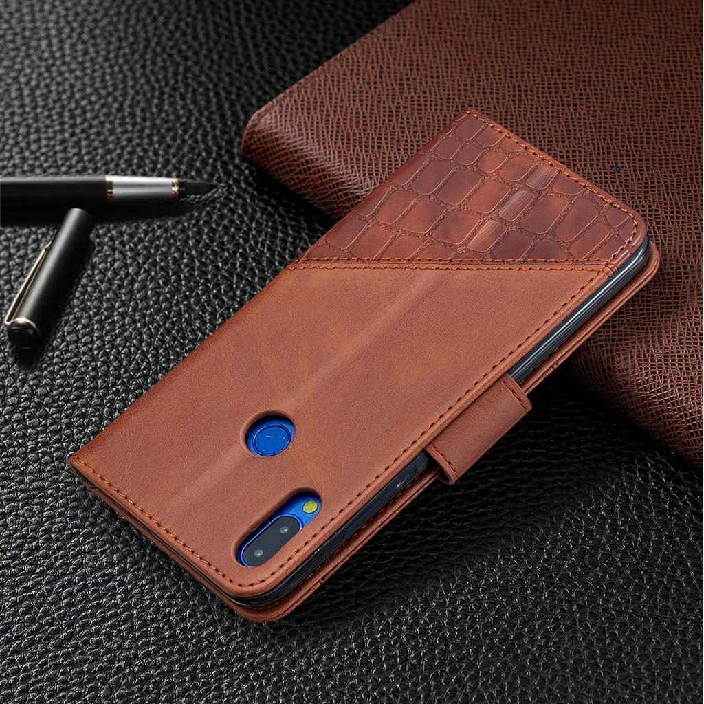 Bao da điện thoại vân cá sấu có nắp lật từ tính dạng ví cho Xiaomi Redmi 9/8 /8A /7/7A /Note 7 /Note 7 Pro /Note 7S