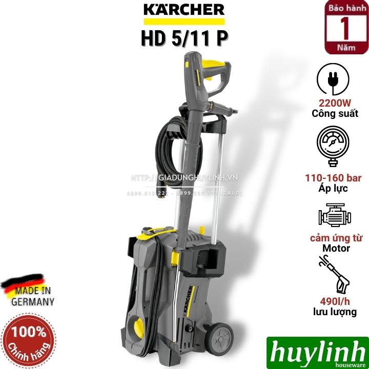 Máy rửa xe cao áp Karcher HD 5/11P - 2.200W - Sản xuất tại Đức - Hàng chính hãng