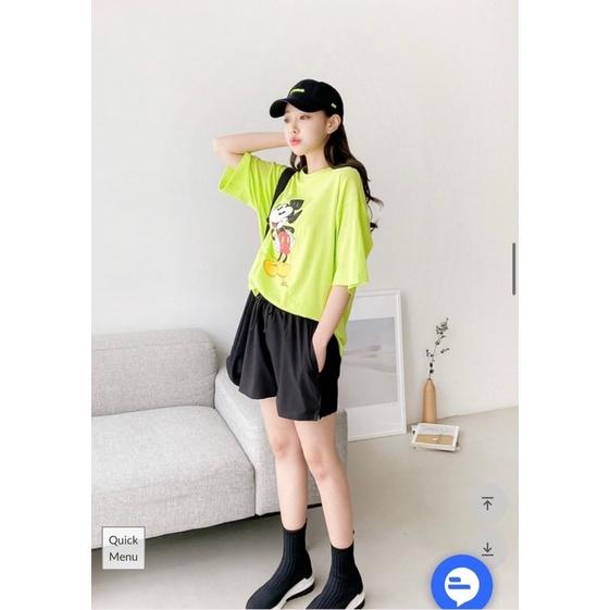 Áo Thun Nữ Topten mickey xuất hàn chất cotton mềm mịn phom suông rộng thoải mái
