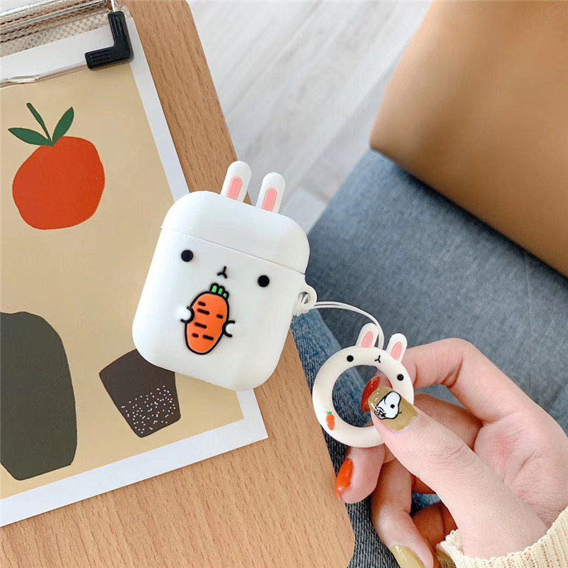 Airpods case, Ốp silicone dẻo bảo vệ dành cho Airpods 1/2 - Hàng Chính Hãng - Cute Animal