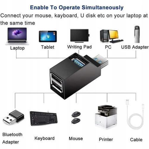 3 cổng USB 3.0 hub , trung tâm dữ liệu cho Ultrabook, PC và các thiết bị hỗ trợ USB 3.0 khác có thể xoay 90 °/180 °