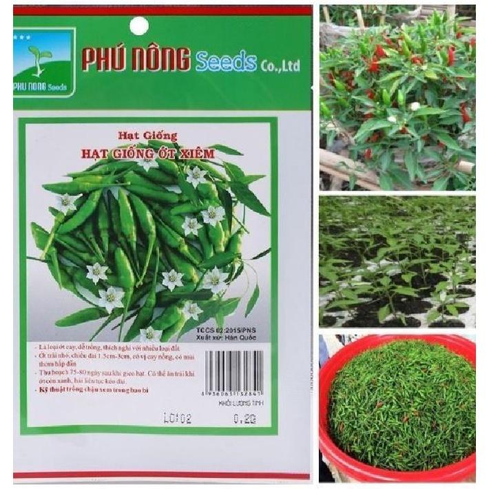 Hạt giống ớt thóc -gói 30 hạt/tặng kèm gói phân bón lót