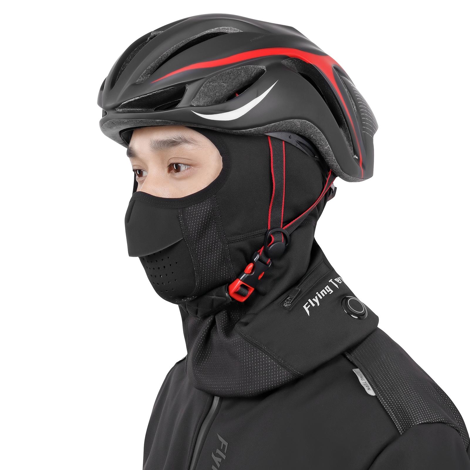 FLYING TERN Winter Warm Battery Heated Balaclava Ski Mask Headwear Windproof Thermal Fleece Face Mask Bandanas