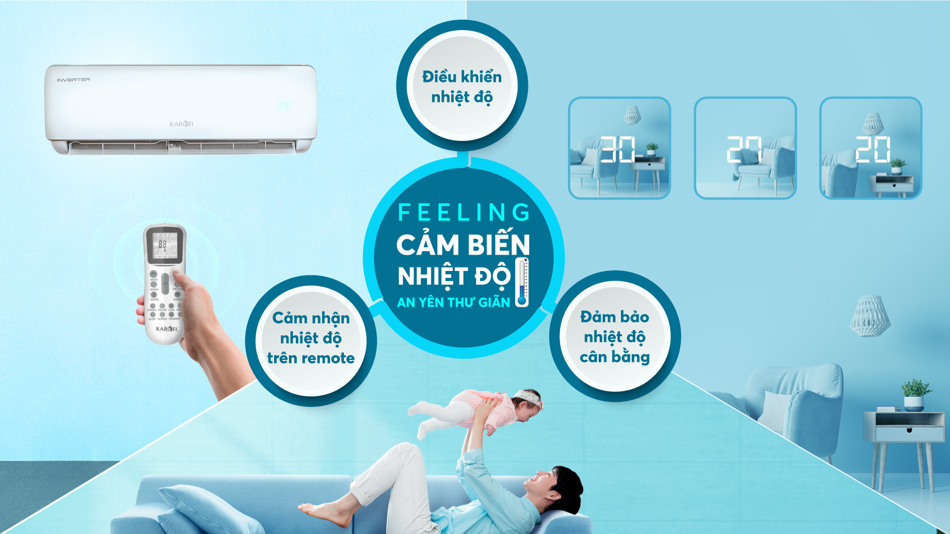 Máy lạnh iventer Karofi I1C12, 12000BTU - Hàng Chính Hãng - Giao hàng và lắp đặt miễn phí toàn quốc