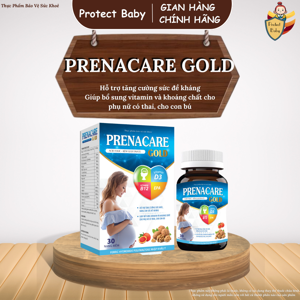 Viên sắt bổ bầu Prenacare Gold (Hộp 30 viên)