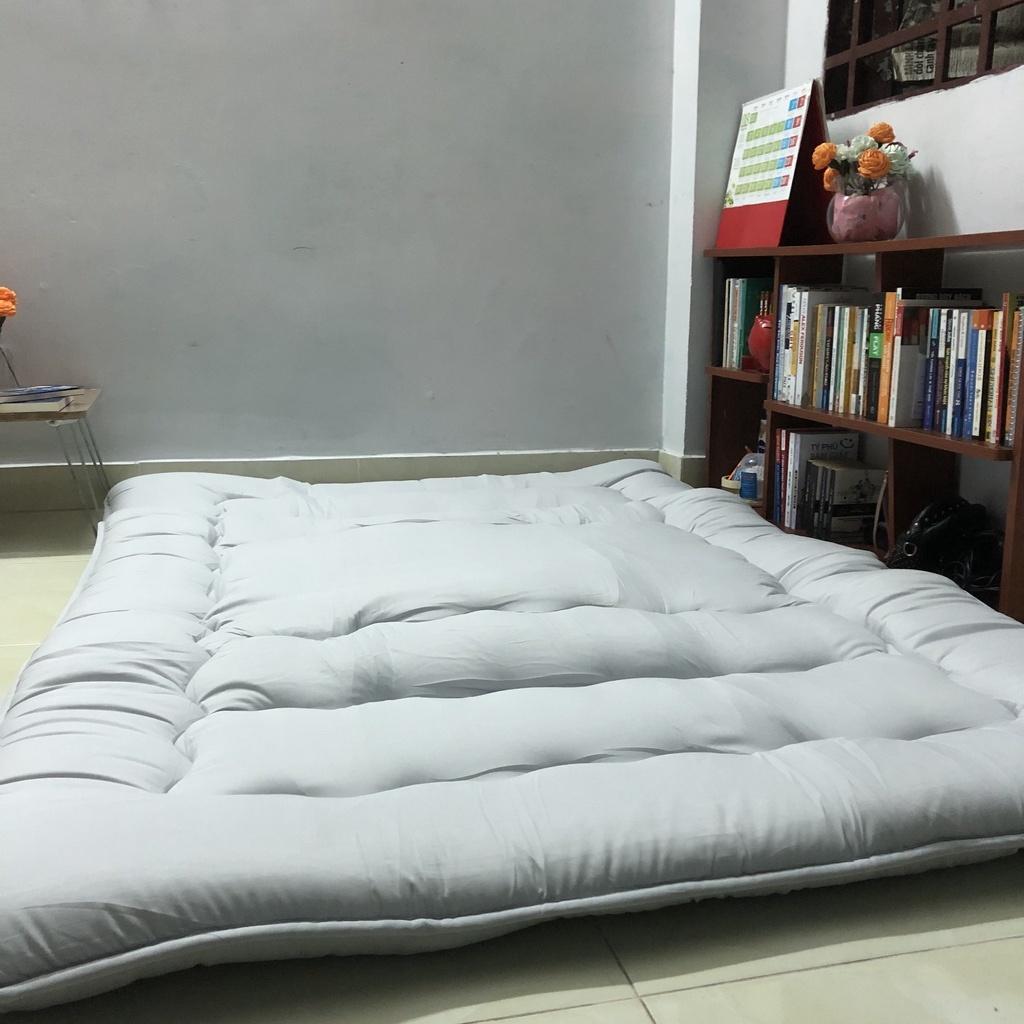 Nệm Bông Trải Sàn Xuất Nhật, Kích thước 1mx2m,1m4x2m, 1m6x2m, 1m8x2m, Màu xám trắng