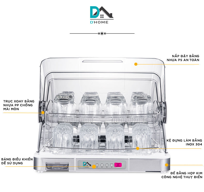 Máy Sấy Khử Trùng Chén Bát Dhome DH - 266 Dung Tích 40l - Hàng Chính Hãng