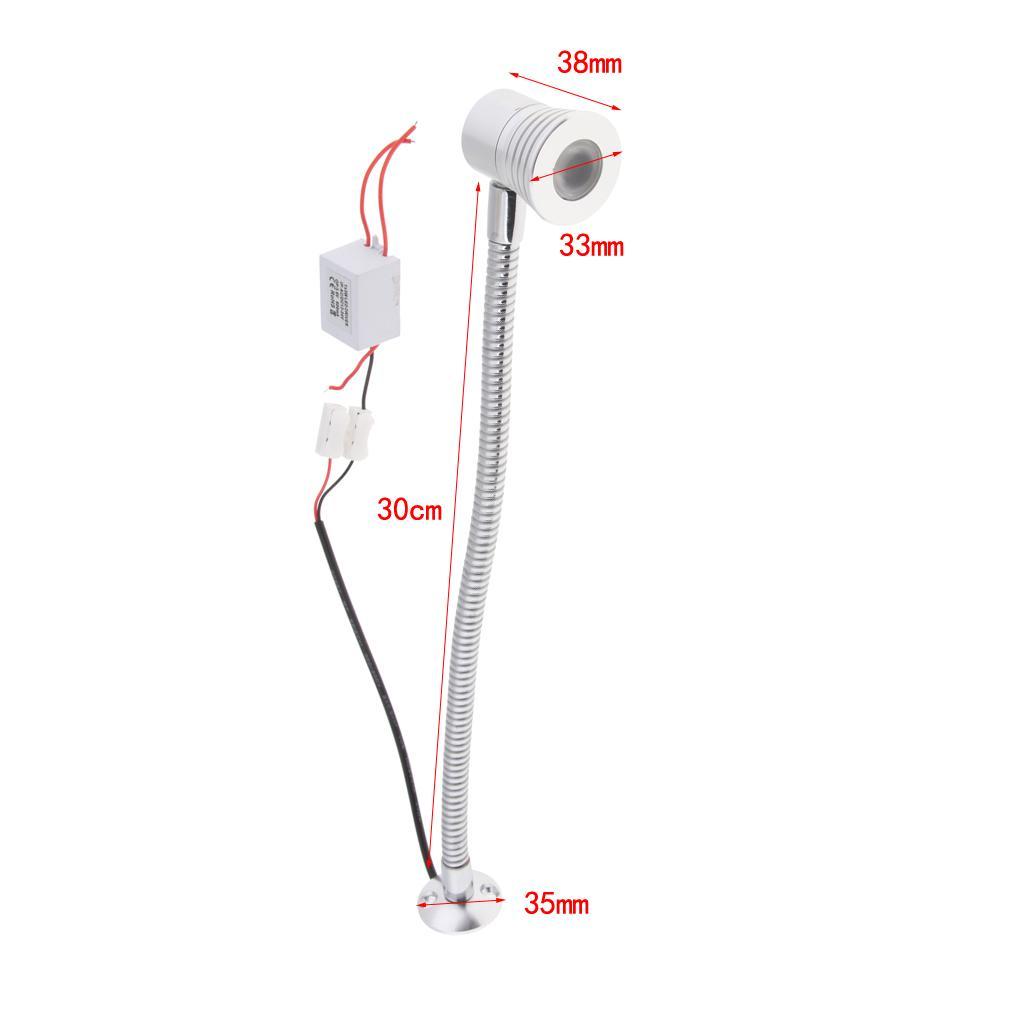 Gooseneck LED Map Light Reading Chart Light - White Light for Car, Truck, Boat, RV