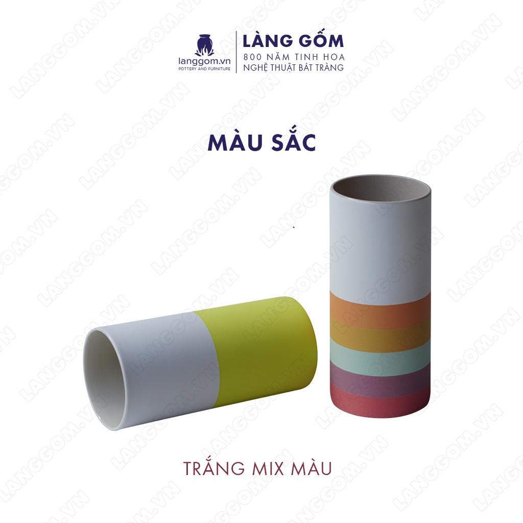 Bình hoa, lọ hoa Gốm sứ Bát Tràng cao cấp Men mát 7 màu dùng làm quà tặng, trang trí - Làng Gốm Bát Tràng