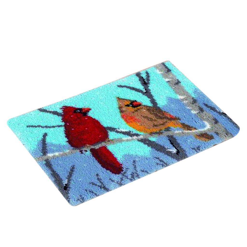 Latch Hook Kits Rug Making Crafts DIY for Kids/Adults 31" X 20" Rainbow Birds