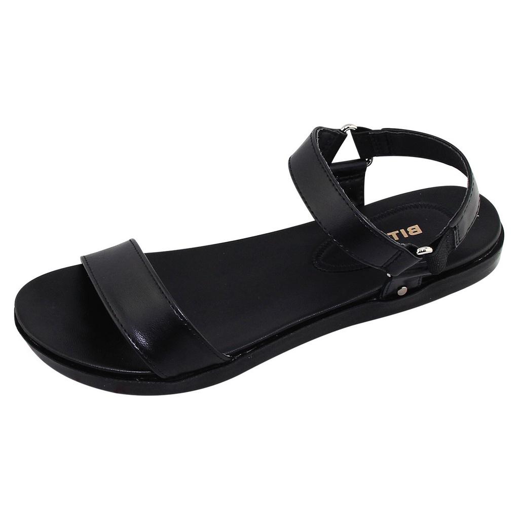 Dép sandals nữ đế bằng SYN.272 - Đen