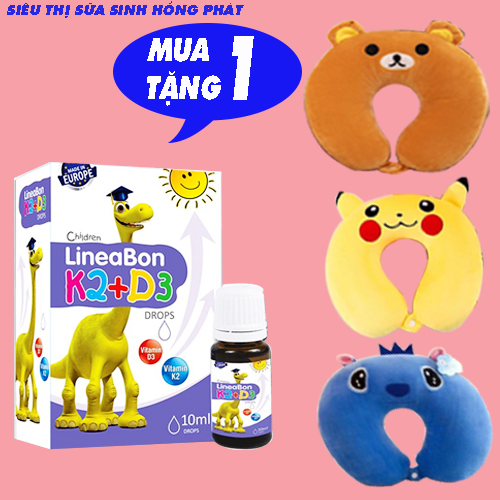 (Tặng bình nước) Vitamin D3K2 Lineabon tăng chiều cao tốt đa cho bé