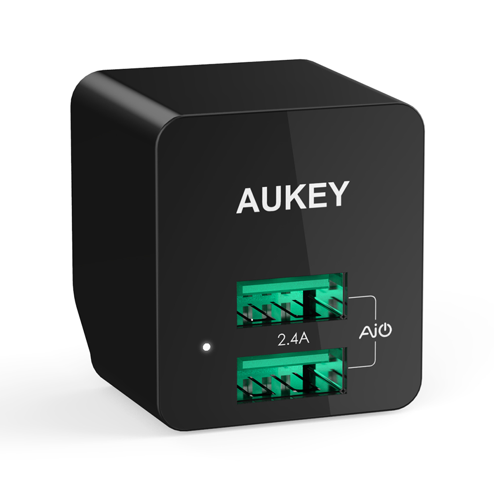 Củ sạc nhanh Aukey PA-U32 2 cổng USB 12W - hàng chính hãng