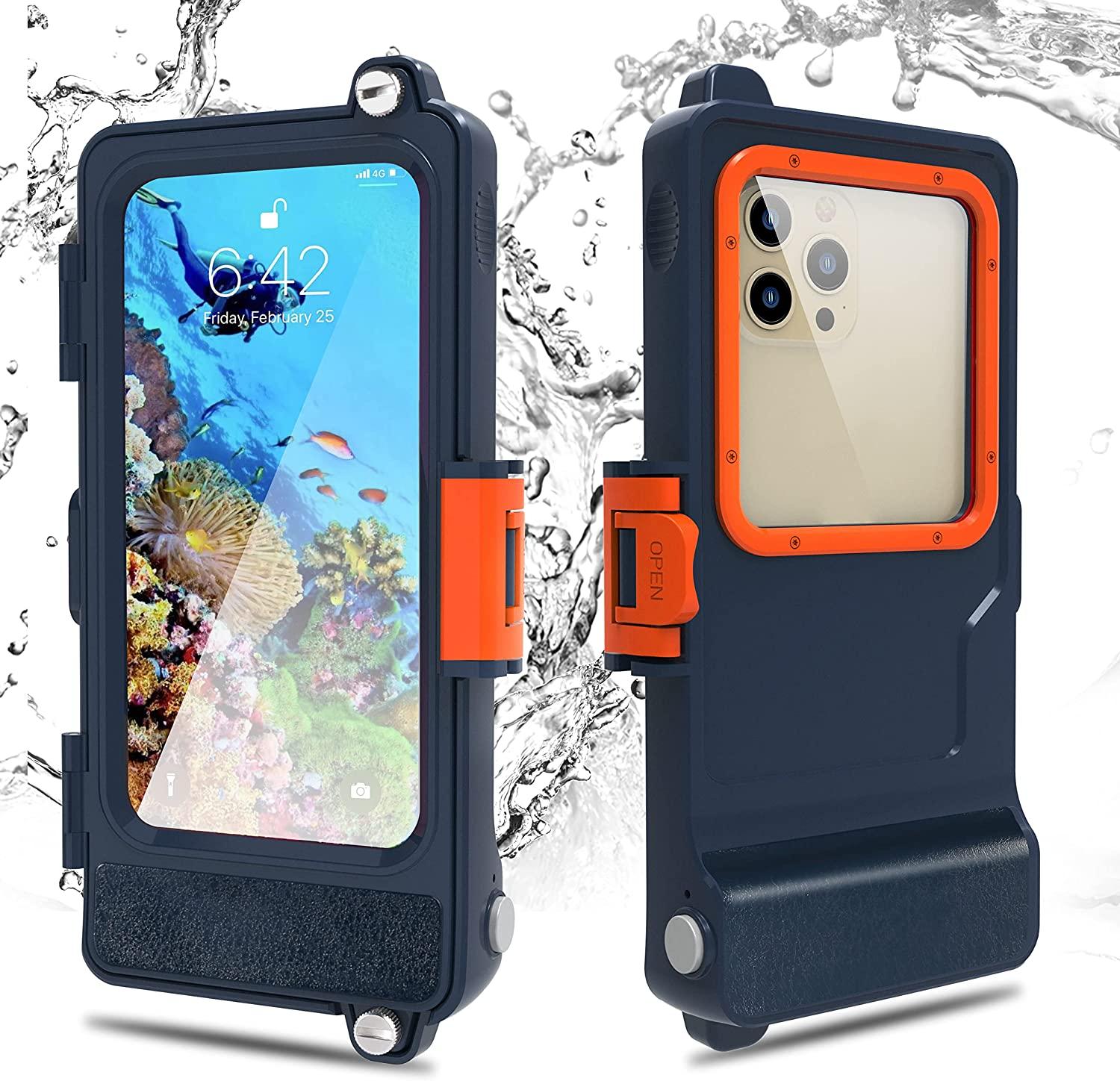 Vỏ điện thoại lặn kết nối Bluetooth, Vỏ điện thoại máy ảnh chống nước lặn với ống thở