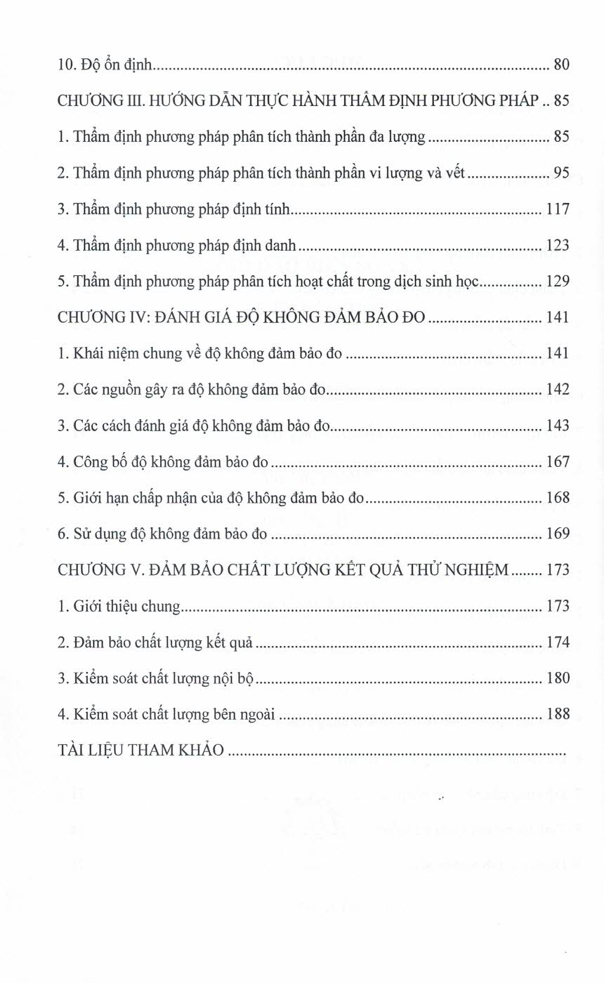Thẩm Định Phương Pháp Và Đánh Giá Độ Không Đảm Bảo Đo Trong Phân Tích Hóa Học