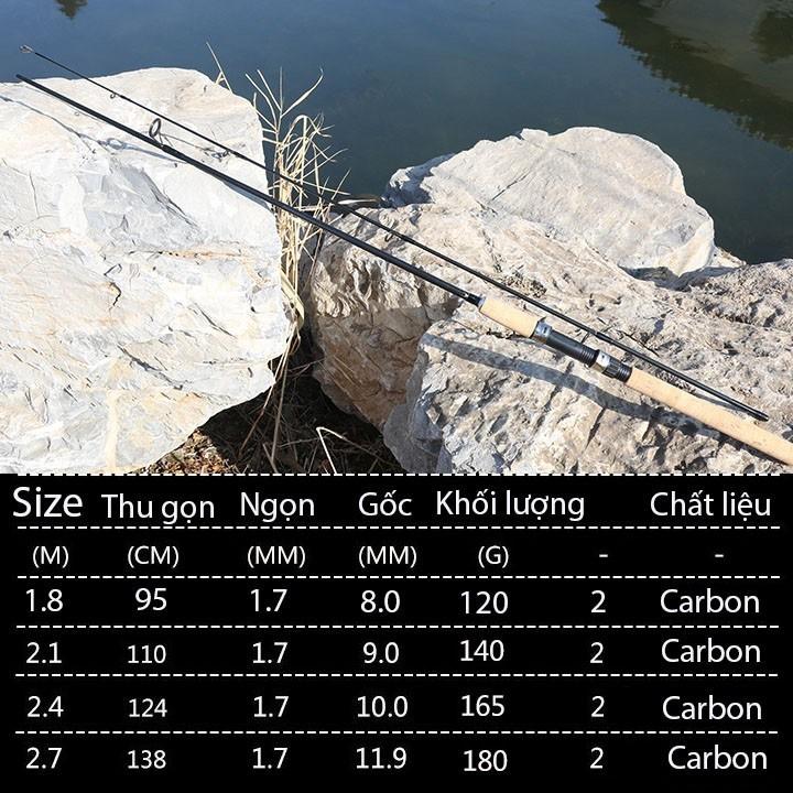 Cần Câu Cá Cần Câu Lure SPIN V6 độ cứng M chuyên câu lure lăng xê cao cấp CC13