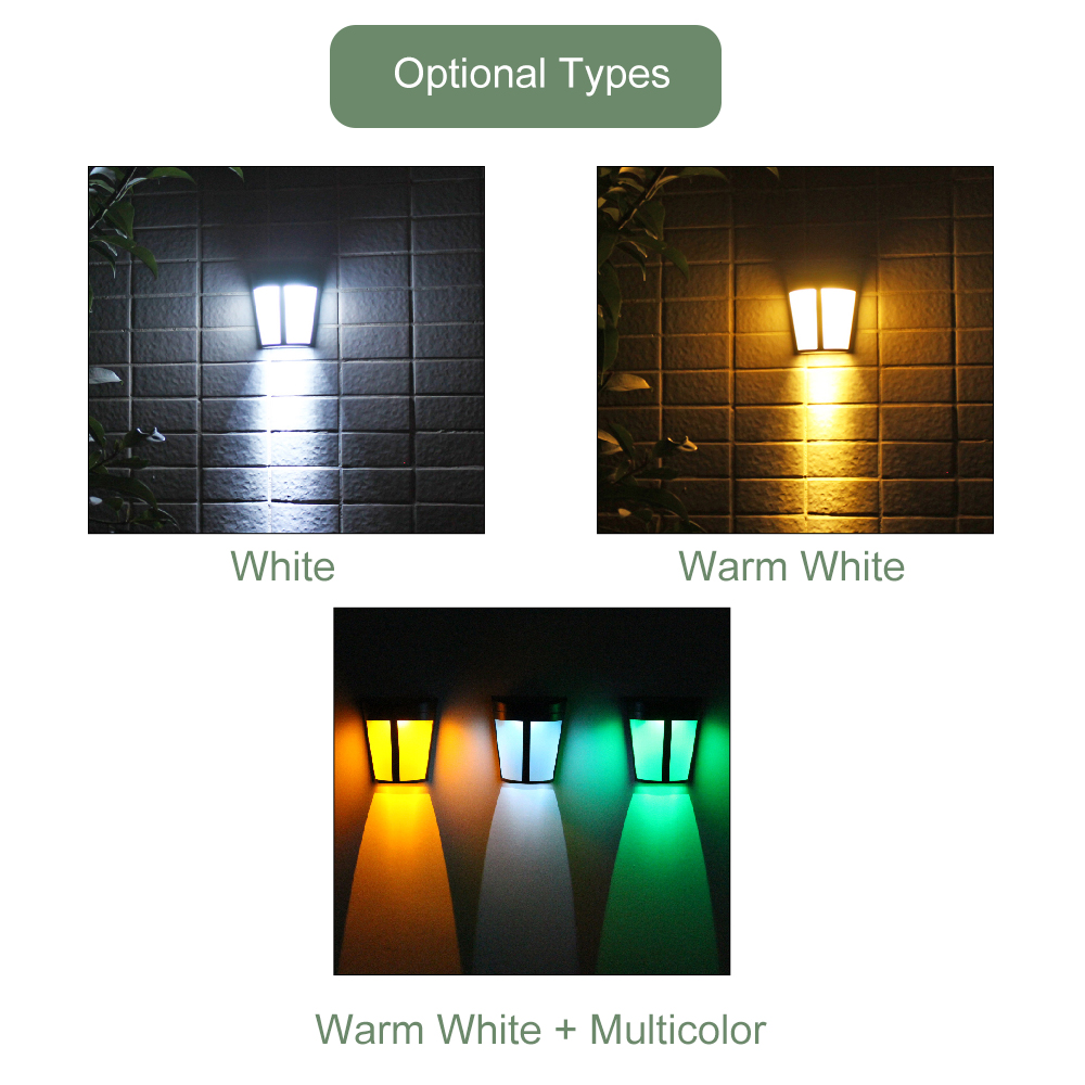 Đèn LED năng lượng mặt trời 6 LEDS treo tường ngoài trời có khả năng điều khiển ánh sáng, chống nước IP65 tích hợp