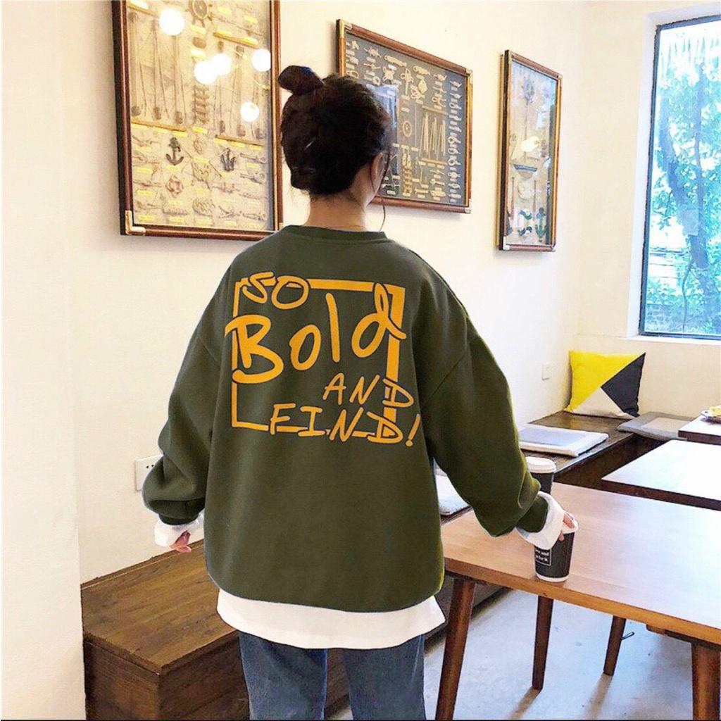 Áo hoodies cổ tròn phong cách
