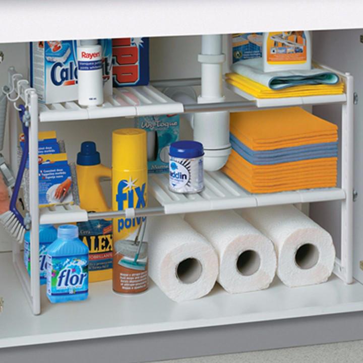 Kệ Xếp Dưới Bồn Rửa Chén + Tặng Giỏ Treo Bồn Rửa Chén - Vận Chuyển Miễn Phí Toàn Quốc