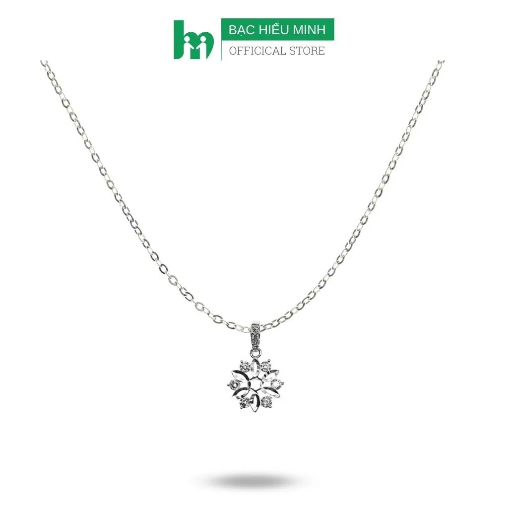 Dây Chuyền Vòng Cổ Nữ Bông Hoa Đính Đá Lấp Lánh BẠC HIỂU MINH DMD489