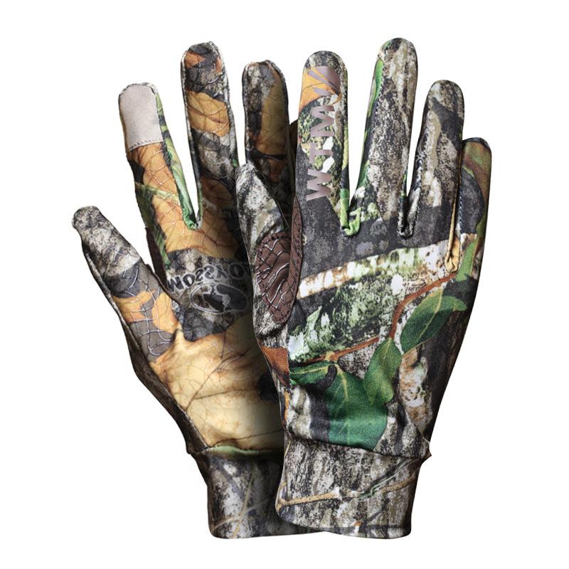 Găng tay bắn chống trượt đàn hồi trên màn hình cảm ứng câu cá ngoài trời Bionic Bionic Full Finger Găng tay Color: camo 3 Size: M