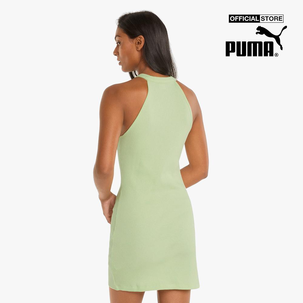 PUMA - Đầm mini ôm body cổ yếm Classics Ribbed Sleeveless 533453