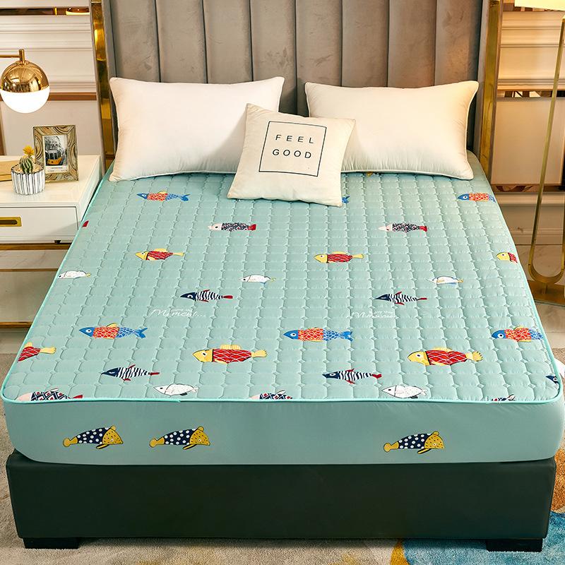 Sang Trọng Làm Dày Mền Chần Gòn Bọc Nệm Mềm Mại Ấm Áp Pha Lê Nhung Vương Hoàng Hậu Chần Gòn Giường Trang Bị Tấm Không Bao Gồm Vỏ Gối