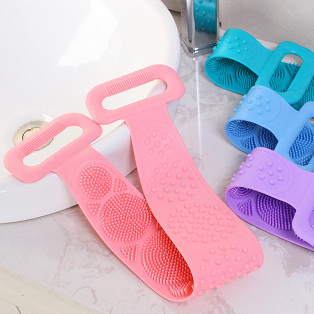 Dây tắm cọ lưng silicon 2 mặt giúp tẩy tế bào chết và mát xa