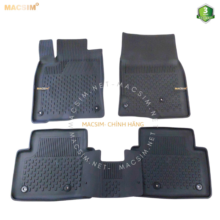Thảm lót sàn ô tô nhựa TPE Silicon Honda Civic 2022+ Black Nhãn hiệu Macsim