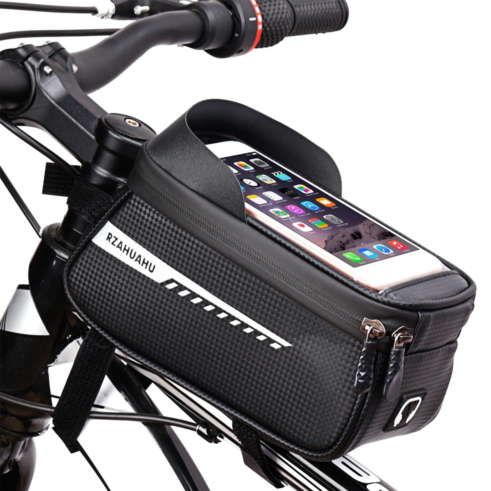 Bike Frame Bag Phone Holder Waterproof Front Bag Crossbar Bag