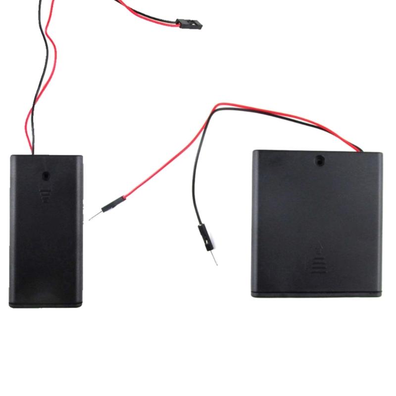 2/4 Khe Cắm Pin AA Hộp Pin Có Công Tắc Hộp Pin AA Mới 3V 6V Y4QF Màu sắc: Phần 4